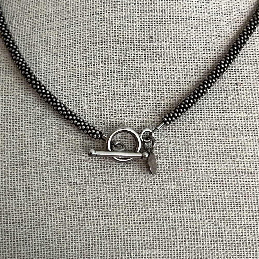 Valerie Long 15” sterling necklace with single fresh water pearl sterling clasp - Picture 4 of 8